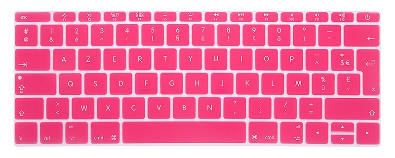 Französisch tastatur schutz Für macbook Retina 12 Profi13 EU-Geben Sie A1708 A1534 A1931 tastatur abdeckung Laptop zubehör Laptop Film: Rosa