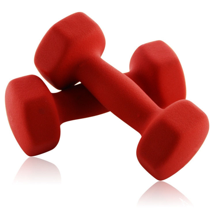 Mancuernas pequeñas para mujer, mancuernas finas para el hogar, para niños, de plástico, para inmersión, para ejercicios aeróbicos, 2kg, 1 Uds.