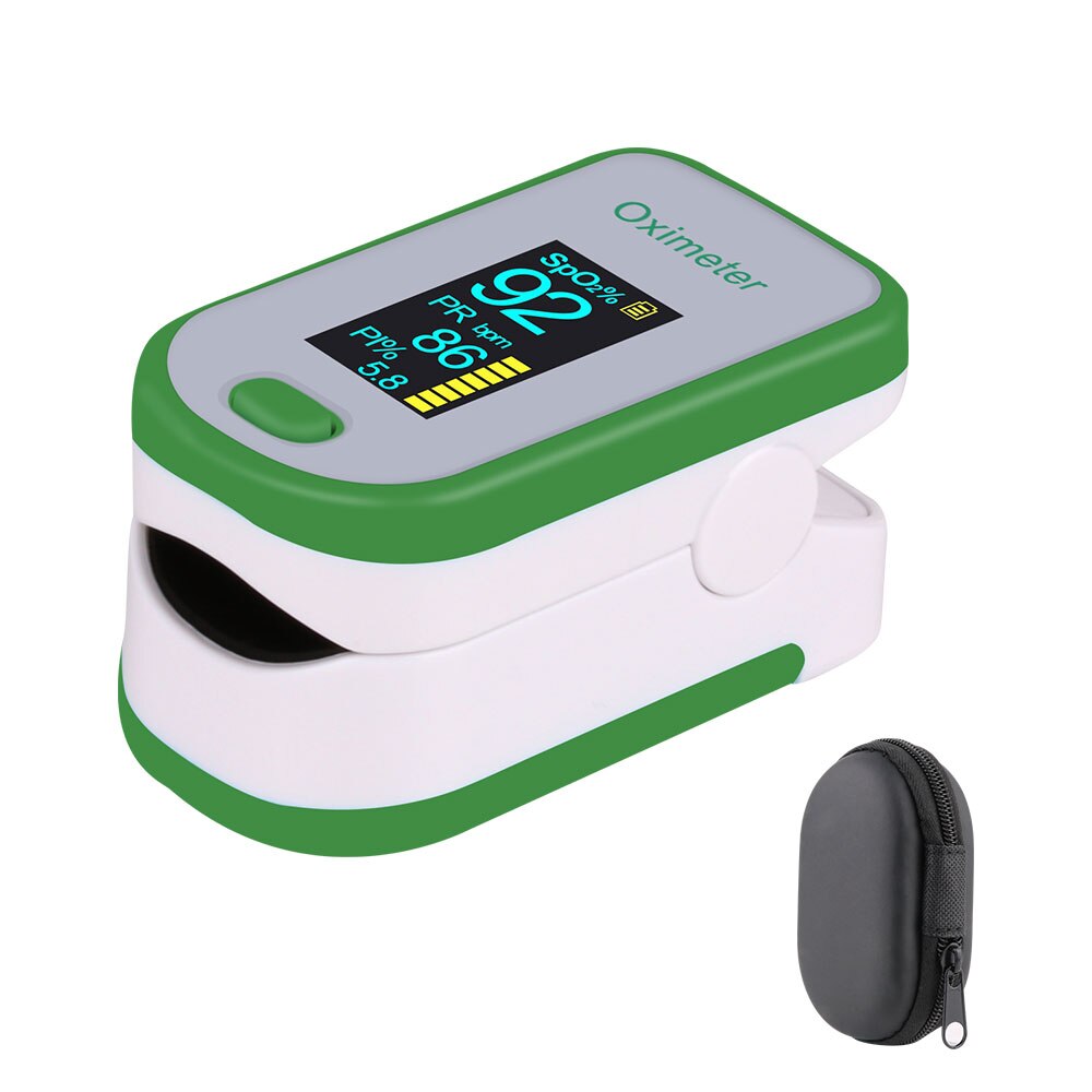 RZ Fingertip Pulsoximeter Oximetro Blut Sauerstoff Sättigung Meter Finger SPO2 PR Monitor Pulsoximeter: M130-green-bag