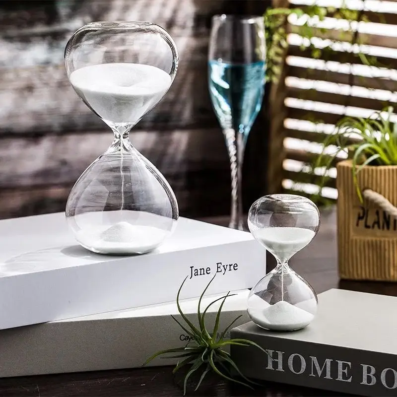 5/10/15/30/60 Minuten Sanduhr Sanduhr Zeit Management Werkzeug Kreative Glas Sanduhr Ornamente schreibtisch Hause Dekorative Spielzeug