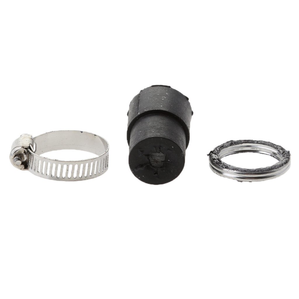 Exhaust Systems Muffler Pipe Gasket Rubber &amp; Gasket Clamp Set for