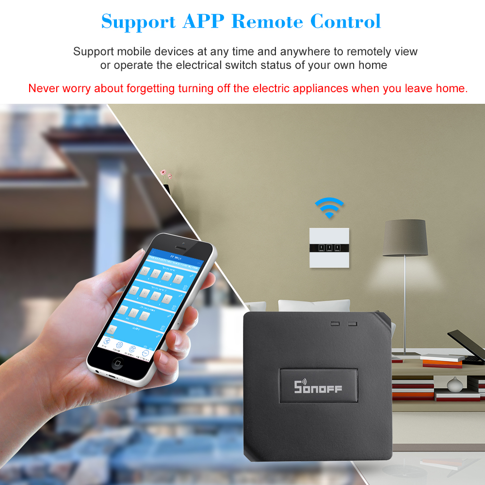 Sonoff RF Brücke WiFi 433 MHz Ersatz Smart Home Automation Universal Schalter Intelligente Domotica Wi-Fi Remote RF Controller