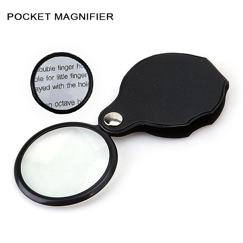 10x pliant Mini loupes Portable bijoux Loupe pliable PU matériel lecture Loupe lentille Loupe de poche