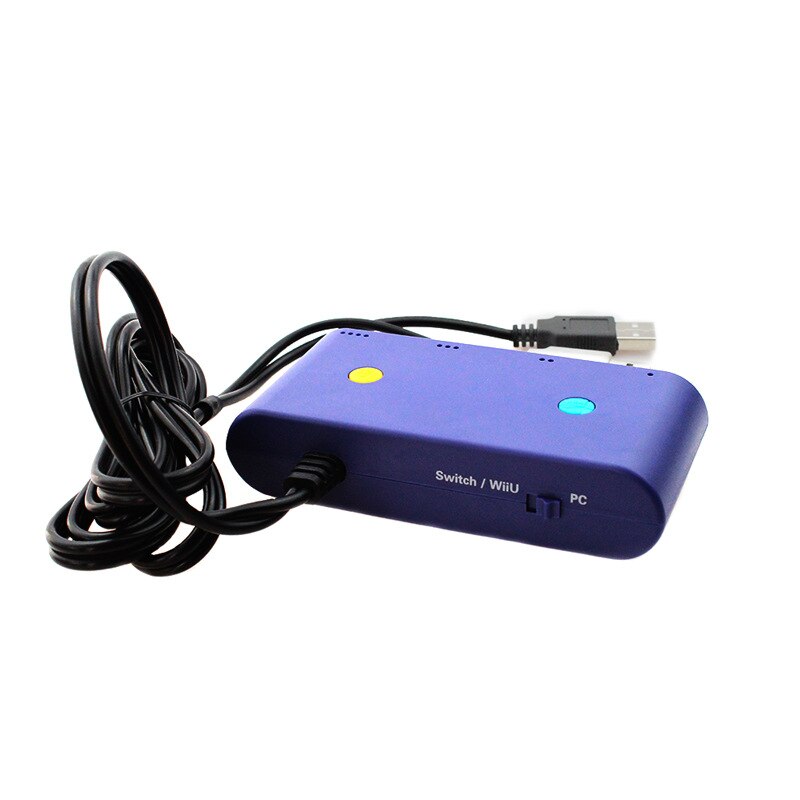 4 portar usb för gamecube controller adapter omvandlare 1.5m kabel 2 knappar för nintend switch/uwii & pc gamepad super smash bro