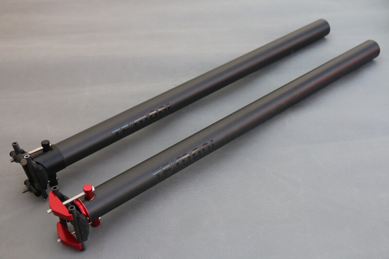 TEMANI-tija de sillín de bicicleta 3K T800, de carbono completo, BMX/plegable, tubo de bicicleta ultraligero, recta, /33,9x34,9mm, 580