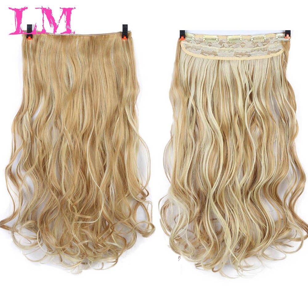LM Extension capillaire synthétique à Clip | Postiche longue tendance une pièce, couleurs entordées à la , Extension capillaire avec pince