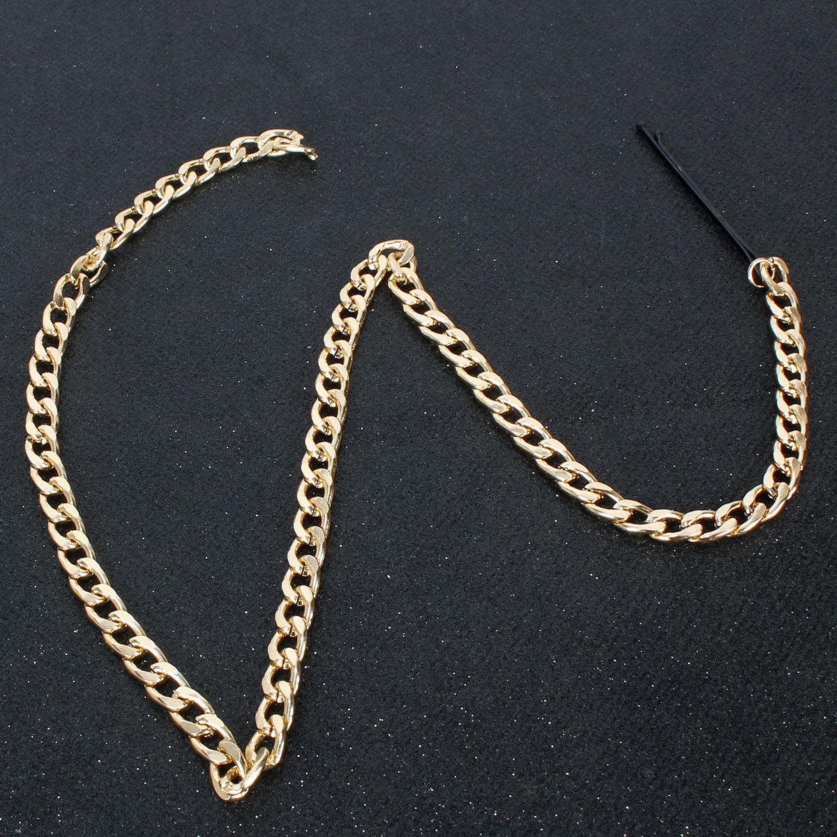 Einfache Haar Kette Schmuck Clips Gold Farbe Haar Zubehör Für Frauen Hochzeit Braut Haarband