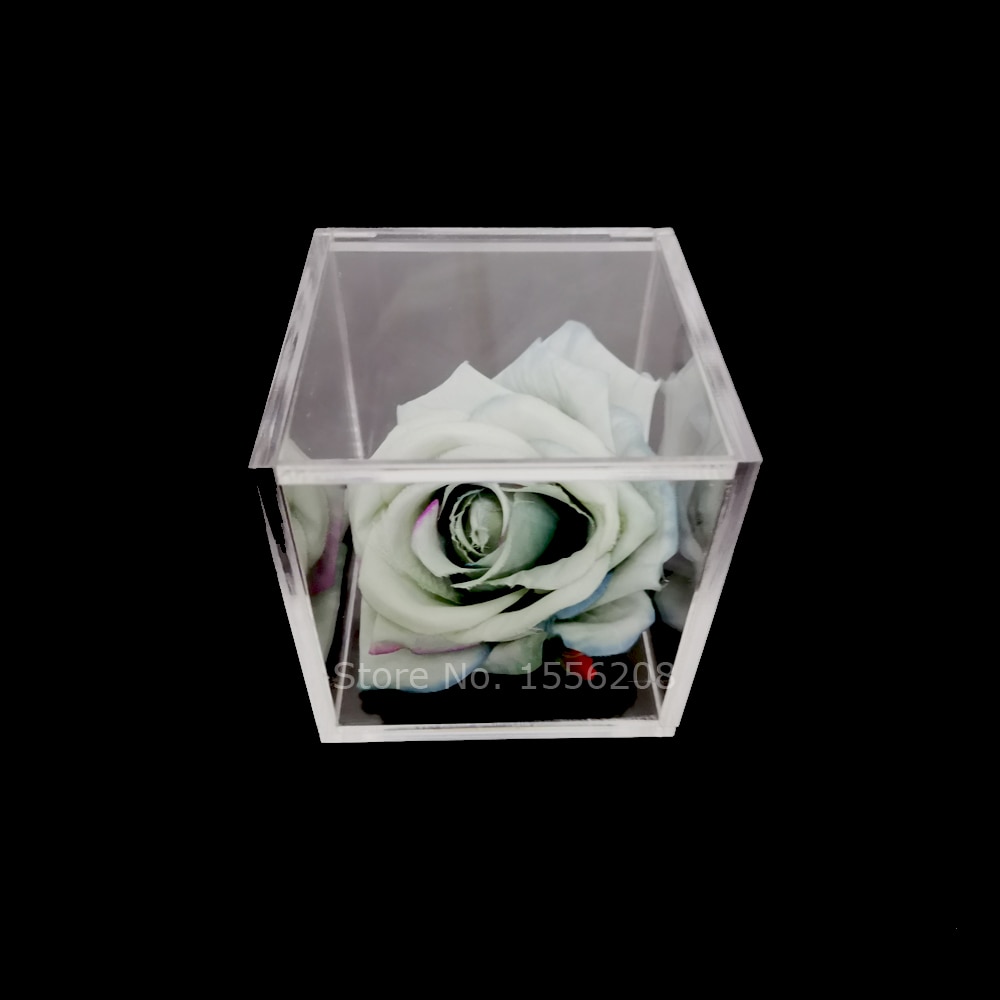 Caja de almacenamiento de acrílico transparente, cubo cuadrado transparente, estuche multiusos para exhibición, vidrio acrílico Plexi, cajas de embalaje de joyería para