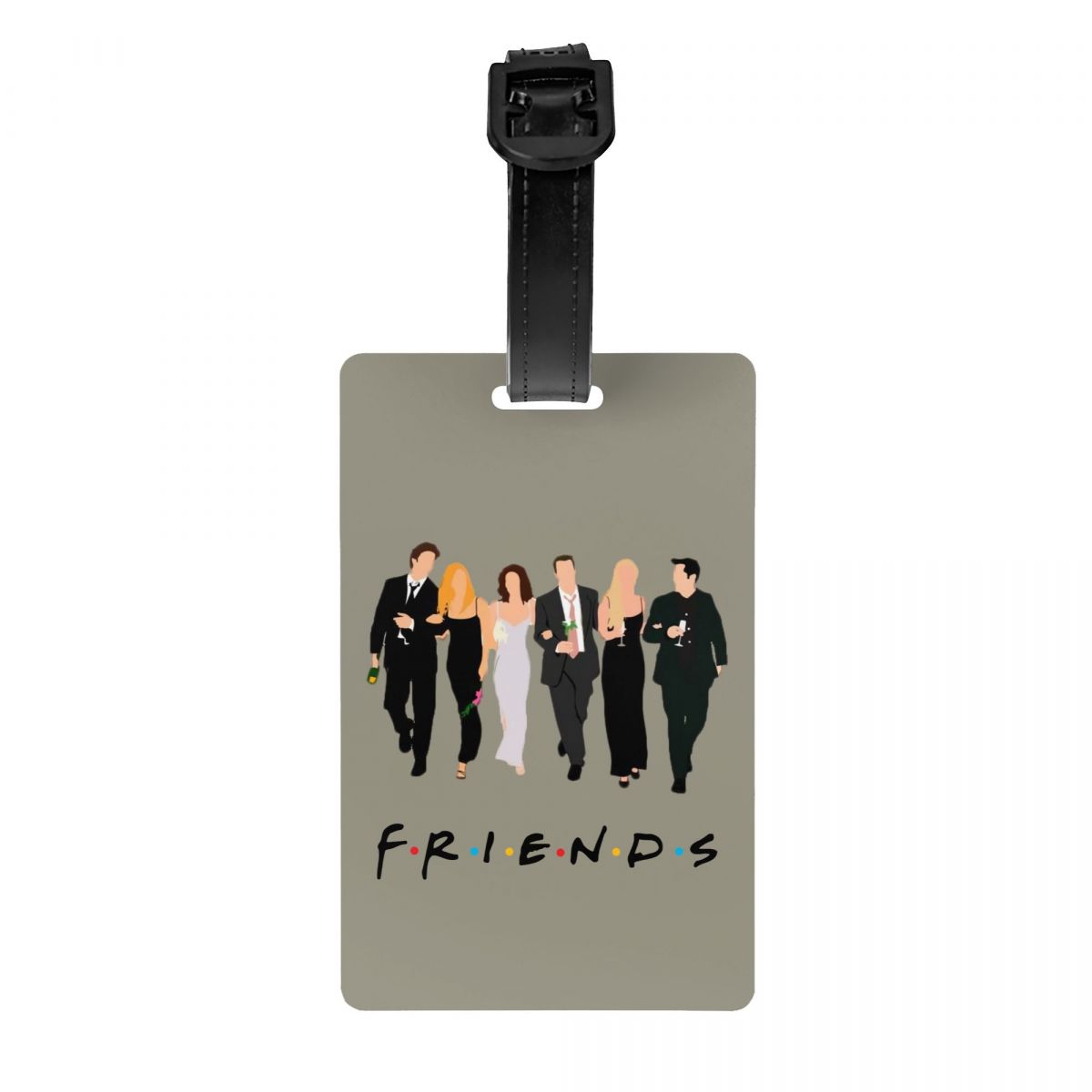 Custom Vrienden Tv Show Bagagelabel Met Naam Kaart Privacy Cover Id Label Voor Reistas Koffer: Goud
