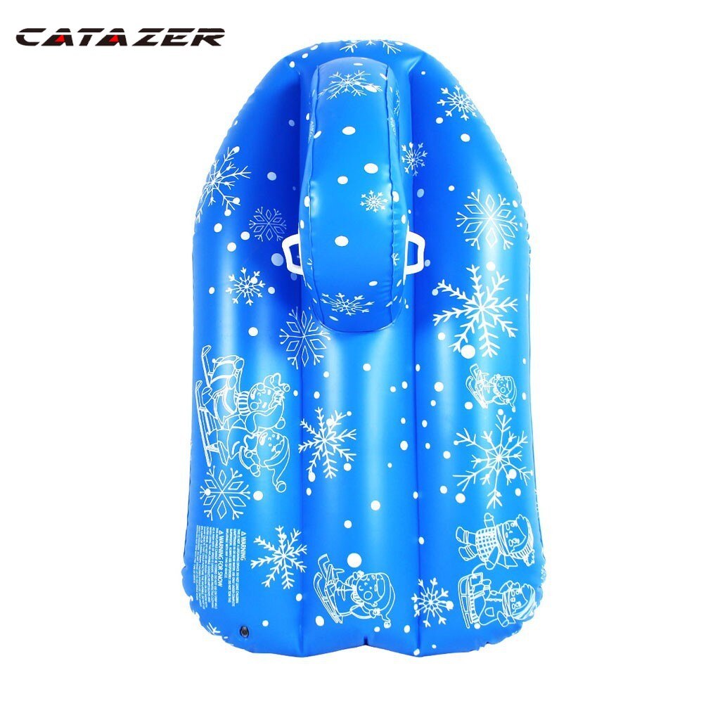 Inflatable Snow Tube Floated Skiing Board Winter Skating Sled Boat Ski Circle with Handle Winter Snow Toy Skiing Accessories