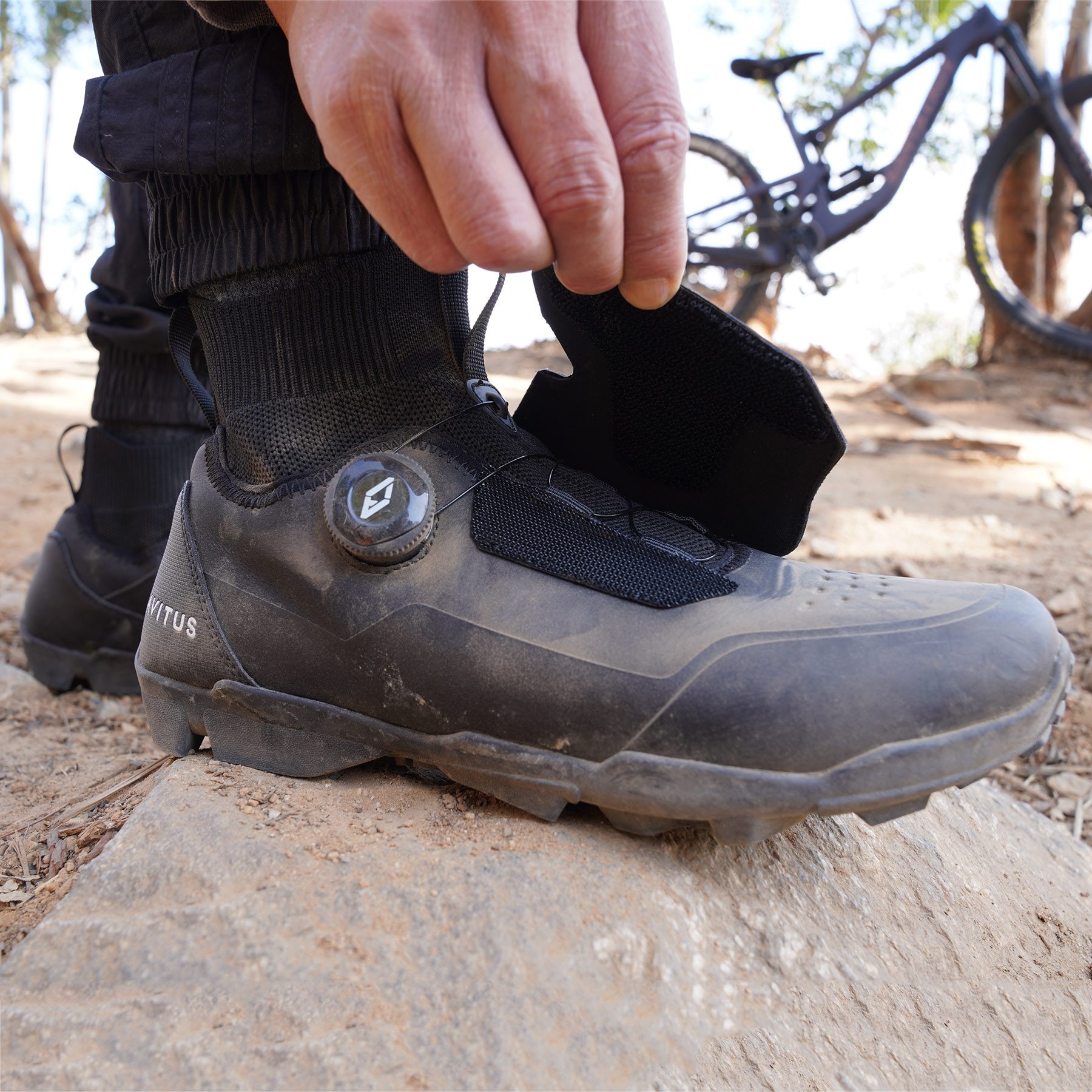 Avitus vinter mtb sko til mountainbike cykelsko med spd klamper kompatibel