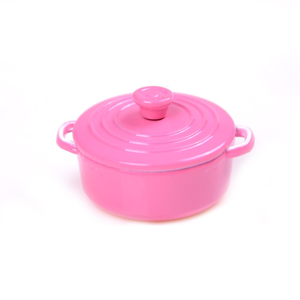 Hot Casa Delle Bambole In Miniatura di trasporto Utensili Da Cucina Cucina Ware di Gioco Cucina Giocattolo Mini Pot Caldaia Pan con Coperchio Bollitore casa di Bambola Accessori: 14