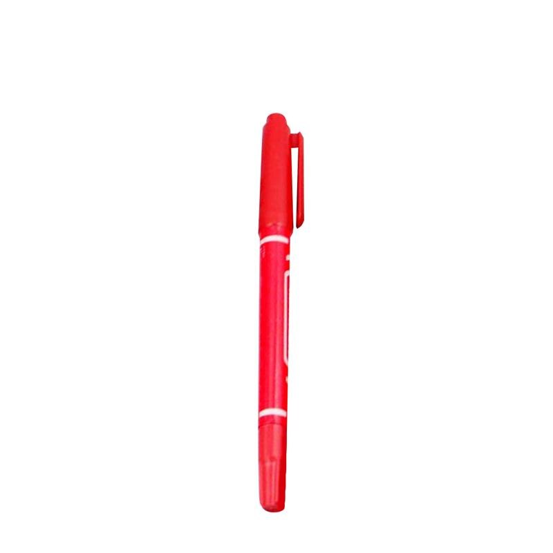Dunne Dubbele Headed Marker Pen Plastic Permanente Marker Kantoorbenodigdheden Supplies: red