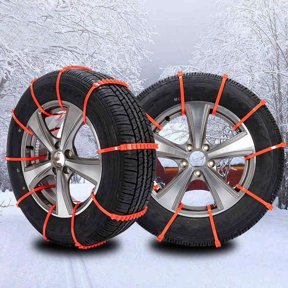 10 stk / parti universal bildæk hjul sne skridsikker kæde bælte bil-styling mudder plast vinter suv dæk autocross udendørs offroad