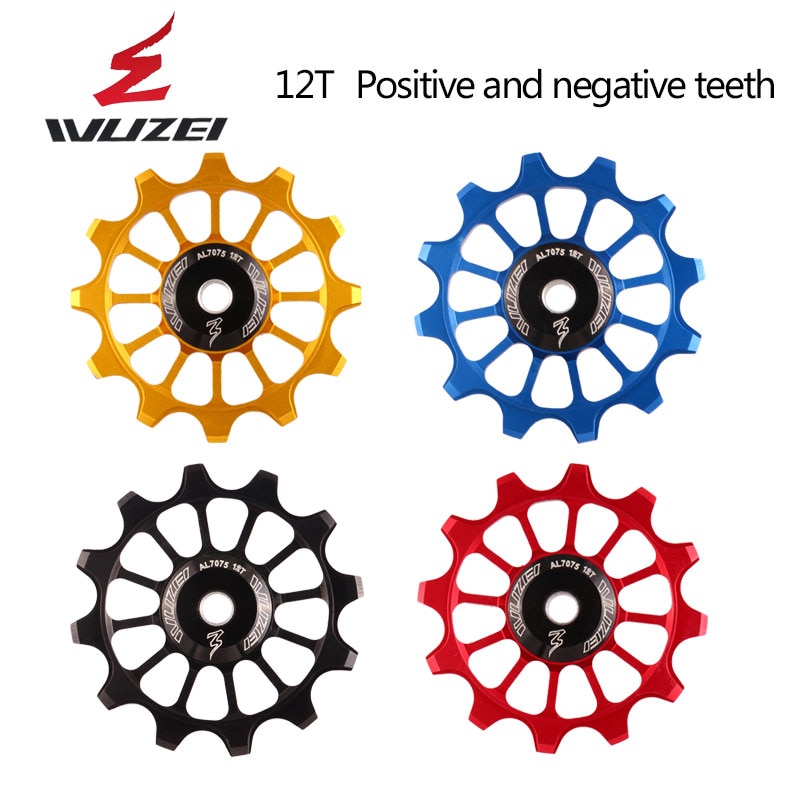 WUZEI — 2 pièces, roue dentée et galet pour dérailleur arrière, à 11, 12 et 13 dents, en céramique et alliage aluminium, pour vtt, guide poulies en céramique
