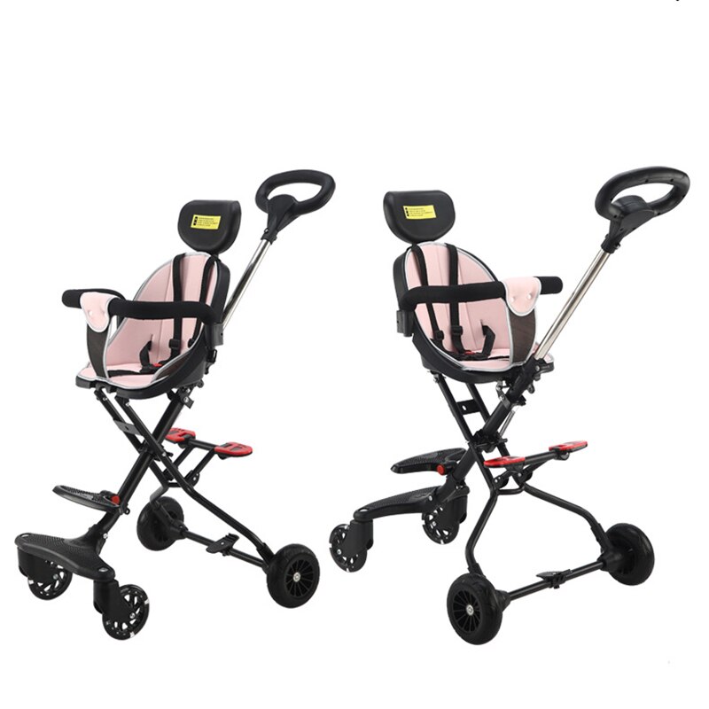 Poussette haute pour bébé, pliable, légère, à quatre roues, voiture de voyage