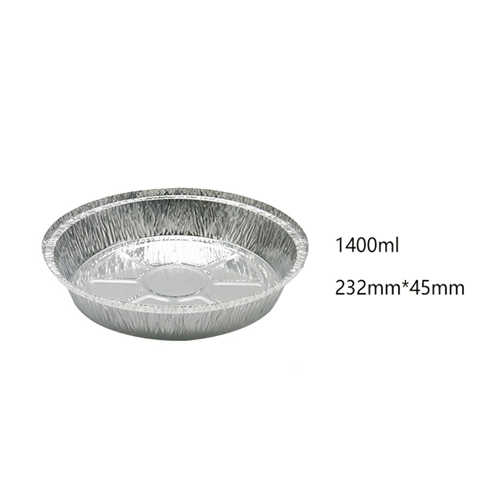 12 Pcs 1400ML Tin Folie Bowls 9 Inch Aluminiumfolie Ronde Wegwerp BBQ Lade Pie Pannen voor Zelfgemaakte Taarten taarten (Zonder Deksel)