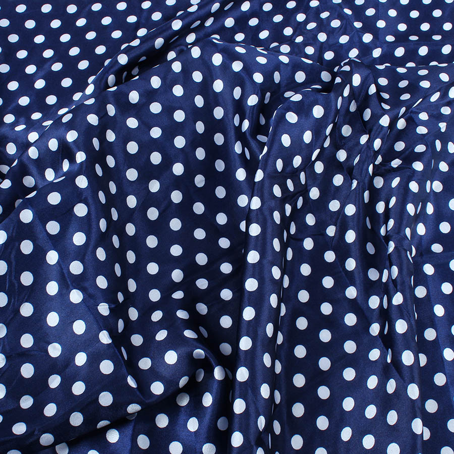 10mm polka dot printed Satin fabric Dress Linings Making 150cm wide by meter