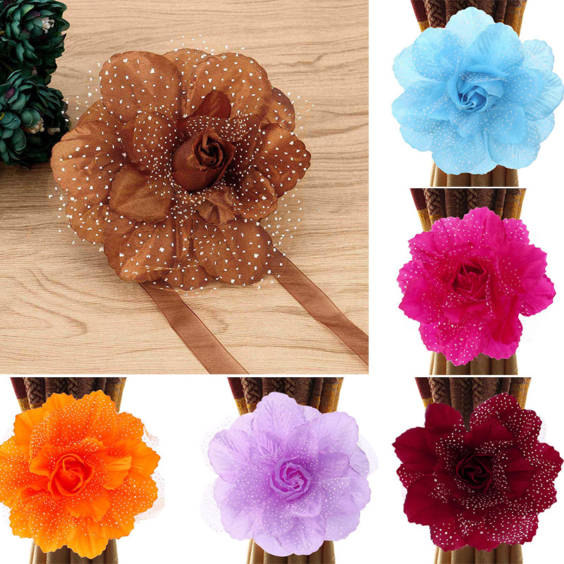 1pc Peony Flower Curtain Strap Curtain Tie Backs Home Decoration