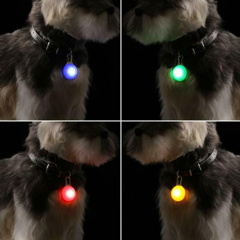 Collier d'étiquette de chien de LED allument le chiot d'animal de compagnie clignotant voir le charme de pendentif de nuit d'os foncé
