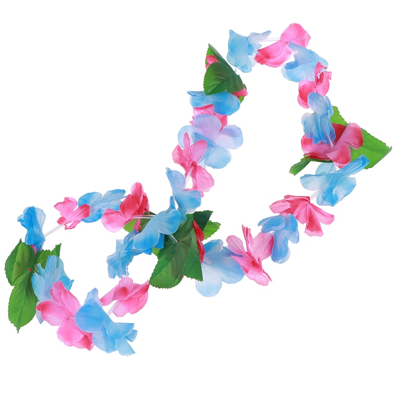 4 stk/sæt fancy kjole kunstig hawaiiansk blomst leis guirlande halskæde fest hawaii strand sjove blomster gør-det-selv fest dekoration
