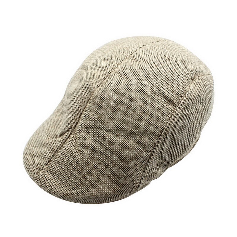 béret casquettes pour hommes femmes Vintage garçon casquette lin extérieur chapeaux soleil chapeau unisexe bec de canard casquettes décontracté: 7