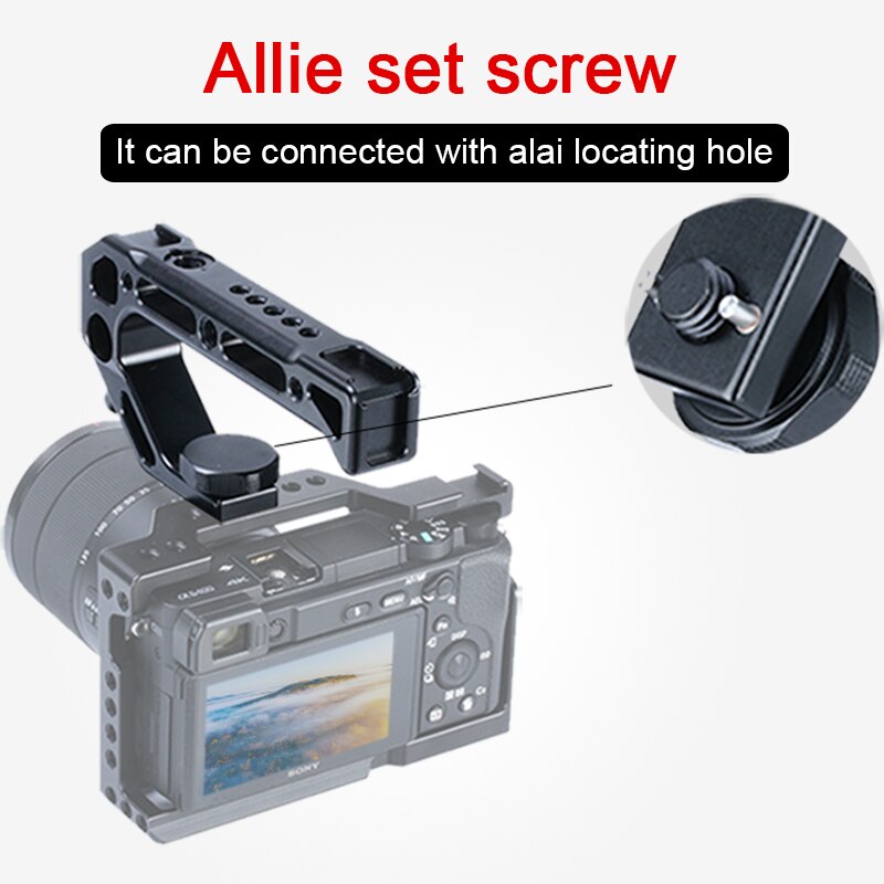 UURig DSLR, empuñadura de manija superior con Arca de liberación rápida, 4 soportes de zapata fría con soporte de Metal para videocámara Sony A6400