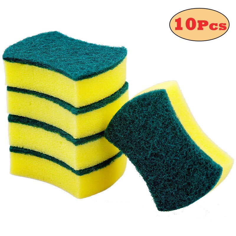 Double-sided Cleaning Sponges Magic Eraser Sponge For Dish Washing Nano Density Decontamination Sponge For Kitchen Bathroom: 10pcs spongs