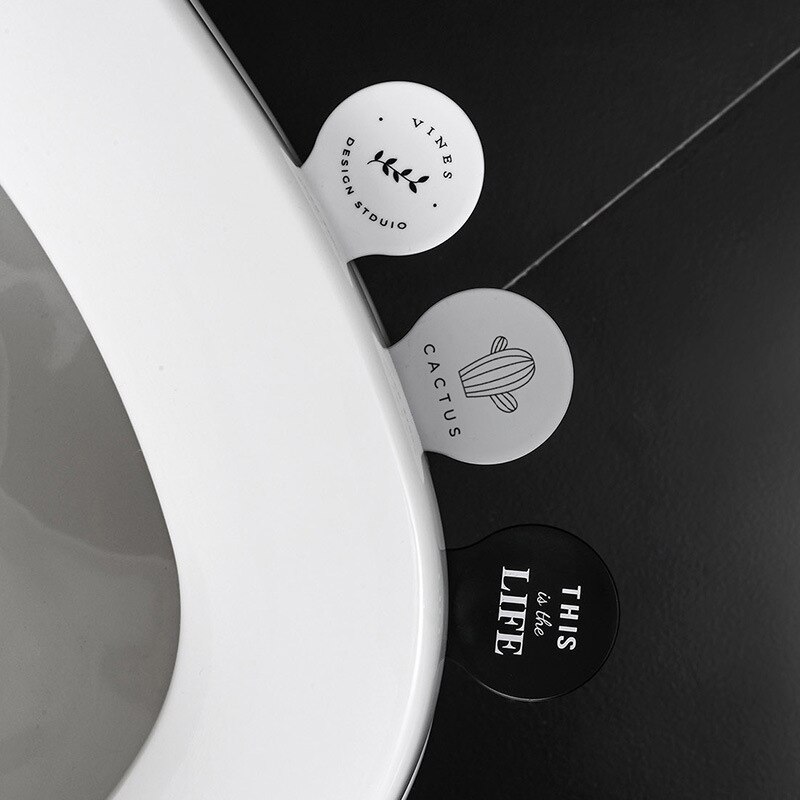 1pc Foldable Toilet Seat Cover Lifter Toilet Closestool Seat Handle Sanitary Seat Cover Lifting Device With Adhesive