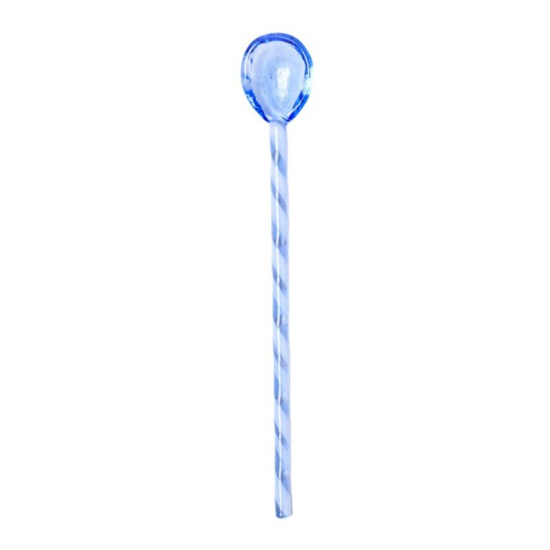 Kleurrijke Glas Roeren Koffie Melk Thee Roeren Stok Koffie Dessert Scoop Staaf Lepel Lange Steel Sap Koffielepel Servies: A8