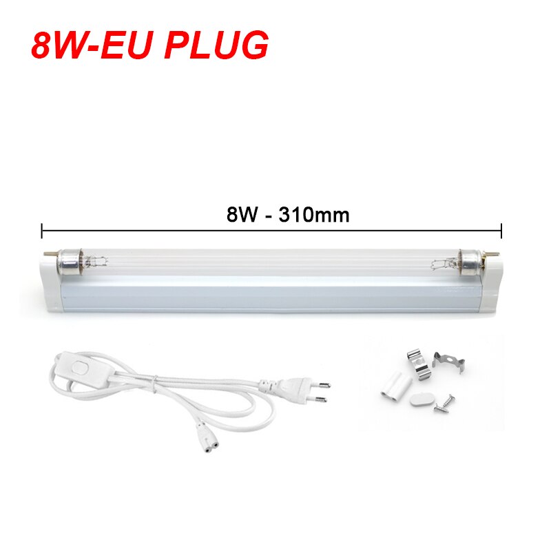 Quartz Lamp UV Sterilizer Lamp 220V 110V 6W 8W T5 Tube Ozone Germicidal Light Bactericidal Ultraviolet Lamp Disinfection Deodor: 30w / E14
