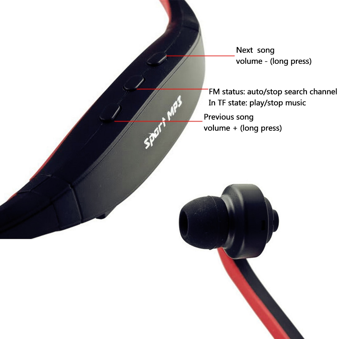 Universal Sport MP3 Player Portable Music Running Headphone Earphone Headset with Card Slot