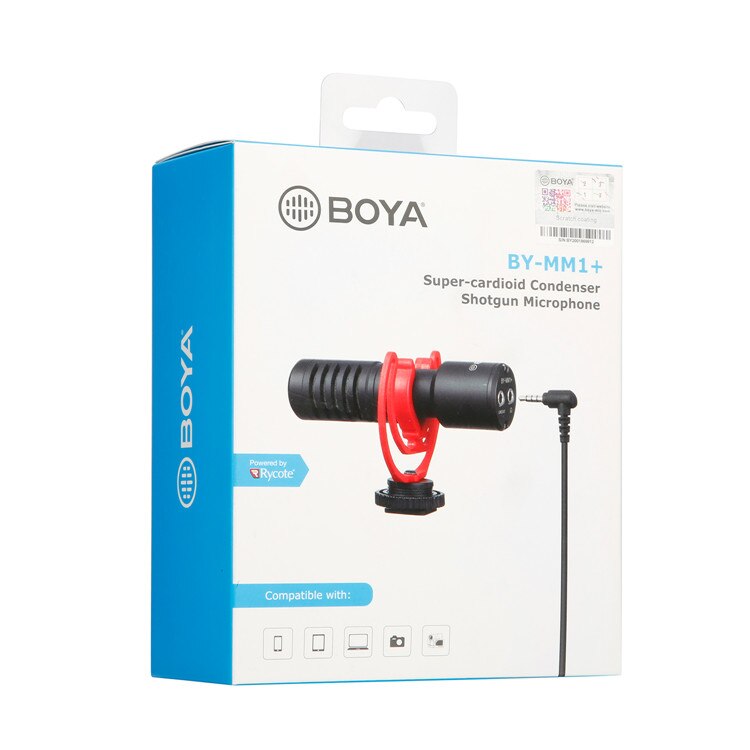 Boya BY-M1 M1DM BY-MM1 + Dual Omni-Directionele Lavalier Microfoon Korte Gun Mic Voor Iphone Smartphones Camera Dslr canon Nikon