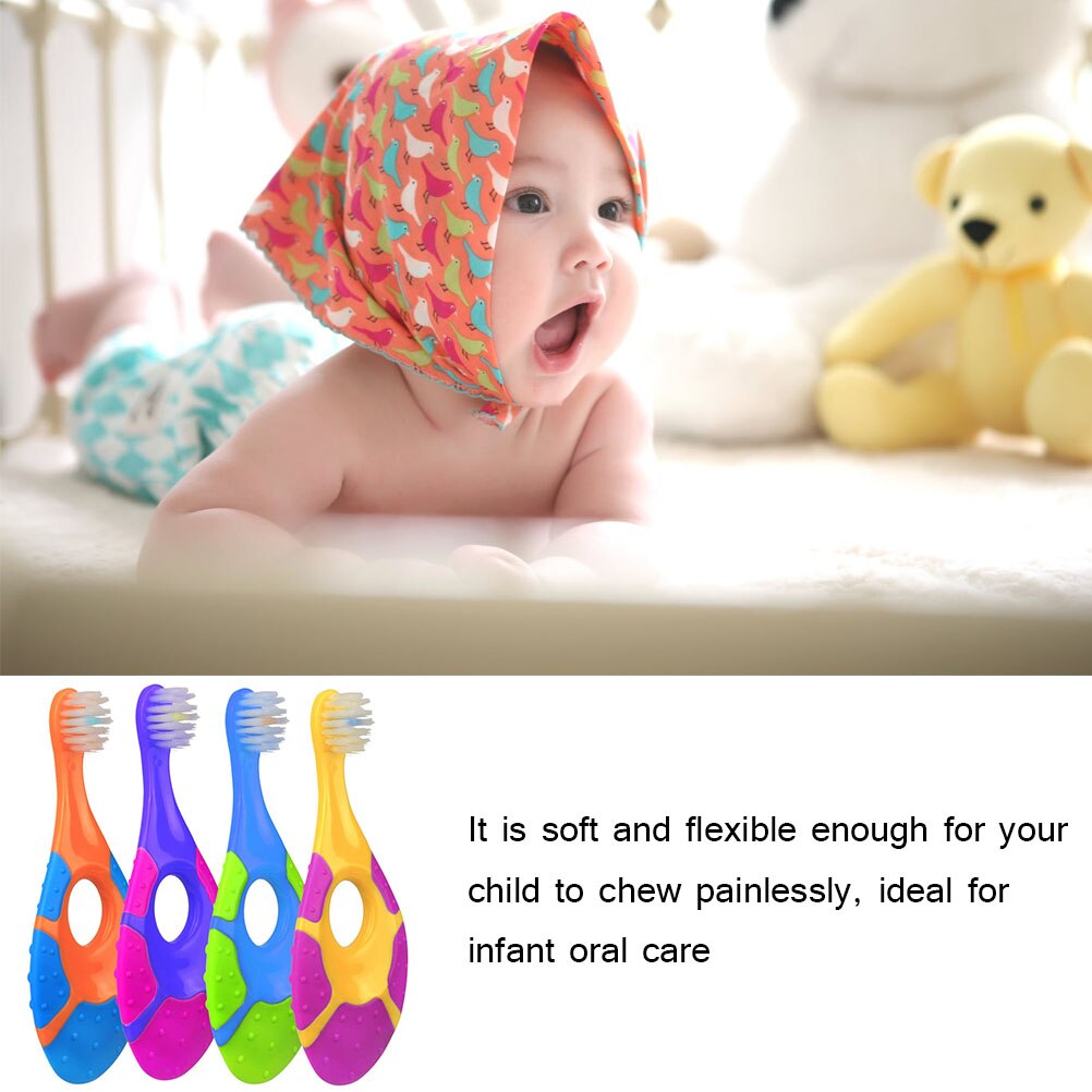 Cepillo de dientes de bebé, cerdas suaves, sin BPA, cepillo de dientes para bebé, cepillo de dientes de entrenamiento, cepillos de dientes para cuidado Dental de bebé