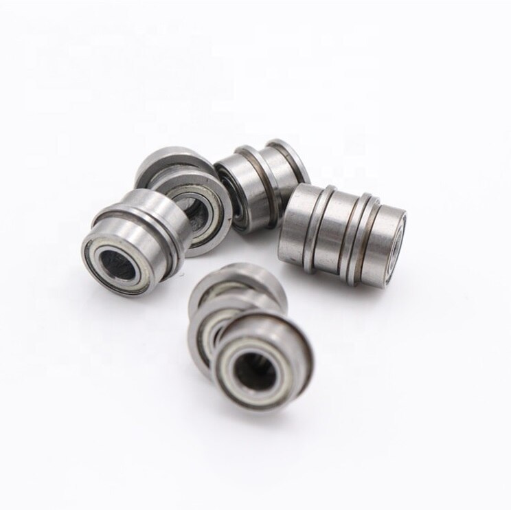 100pcs MF83ZZ flanged bearing 3x8x2.5 3x8x3 mm miniature flange deep groove ball bearings