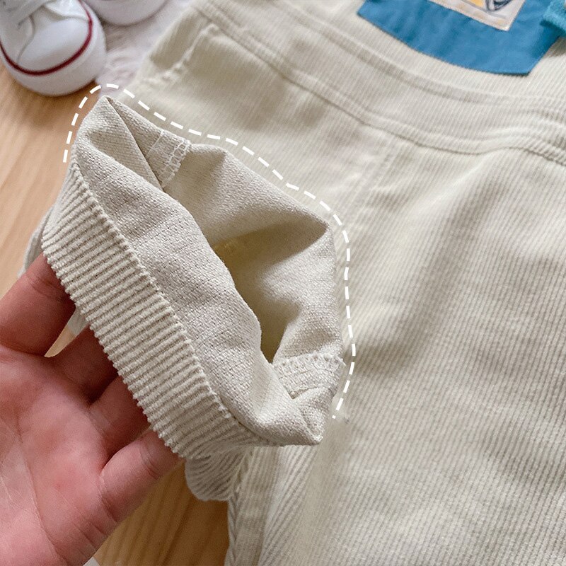 Pantalones de pana para niños y niñas, petos de , para primavera y otoño