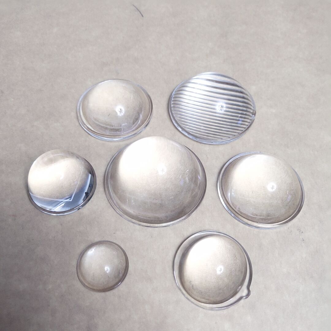 23 35 44 50 52 mm Plano convex stripe Optical Glass Lens for LED Flashlight Auto car lamp spotlight projection light