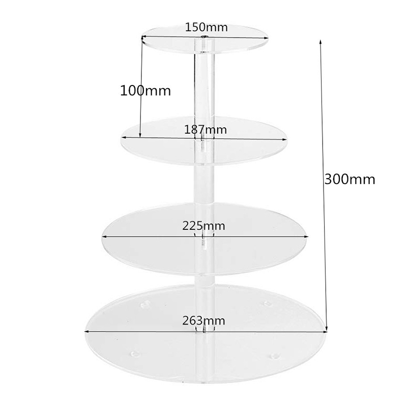 3/4/5 Tier Acryl Wedding Cake Stand Crystal Cup Cake Display Plank Cupcake Houder Plaat Verjaardagsfeestje decoratie Stands