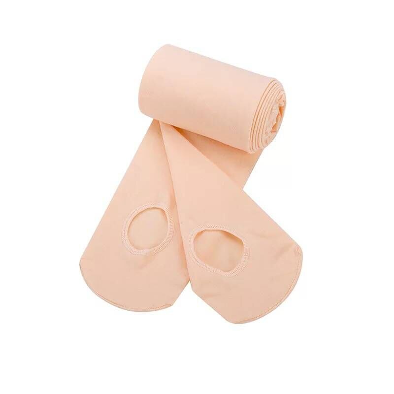 Lente Roze Kleur Kinderen Panty Ballet Dans Panty voor Meisjes Kous Kinderen Fluwelen Effen Panty Meisjes Panty: pink hole-in / S  3-5 years old