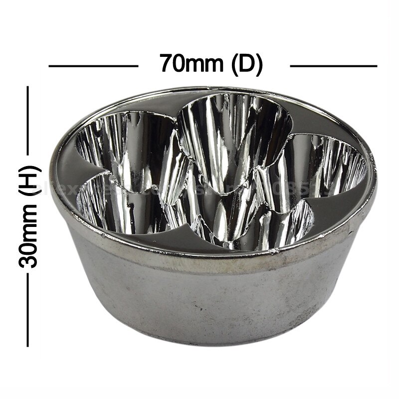 70mm(D) x 30mm(H) SMO Aluminum Reflector for 6 x Cree XM-L