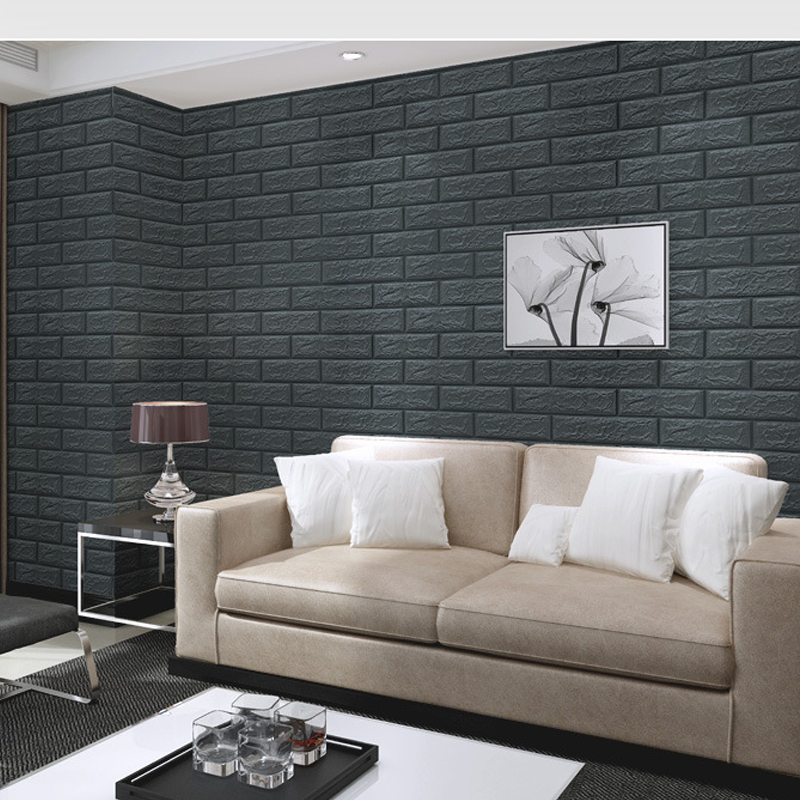 3MM 10/20PCS zelfklevende 3D Baksteen Behang PE Schuim Wandpanelen Stickers Waterdicht Behang woondecoratie