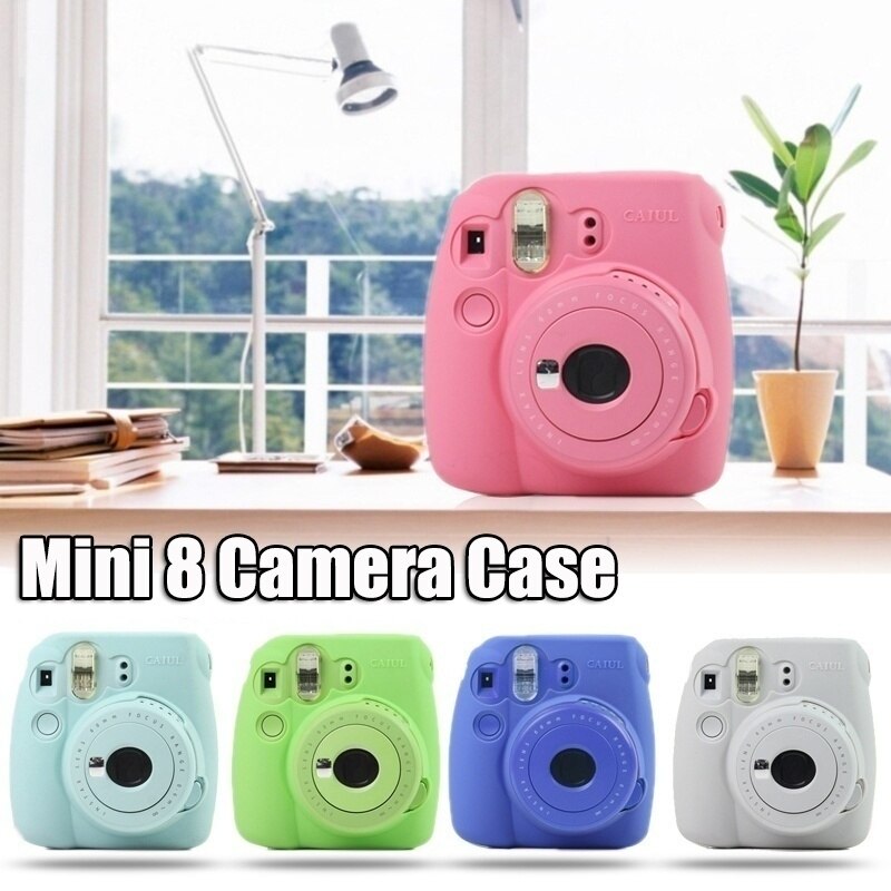 Kleurrijke Camera Gevallen Geschikt Voor Polaroid Fujifilm Instax Mini 8/8 + 9 Carrying Opslag Cover Bag Zacht Siliconen Huid Beschermhoes