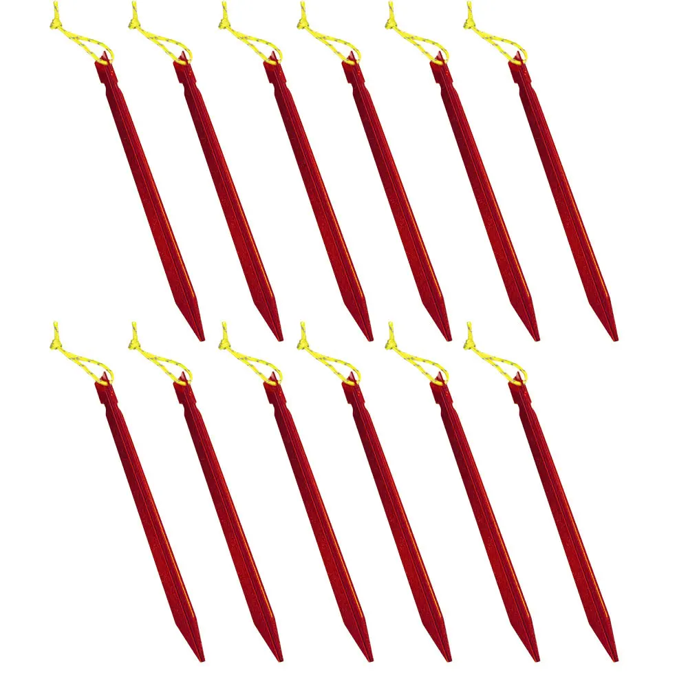 Tent Pegs 18cm Aluminum Tent Stake with Rope Outdoor Tent Nail Peg Tent Accessories Equipment