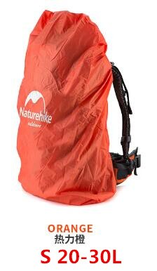 Naturehike Backpack Rain Cover Outdoor Waterproof Mud Dust Bag Cover Climbing Hiking Travel bag Covering 30L-75L: S Orange