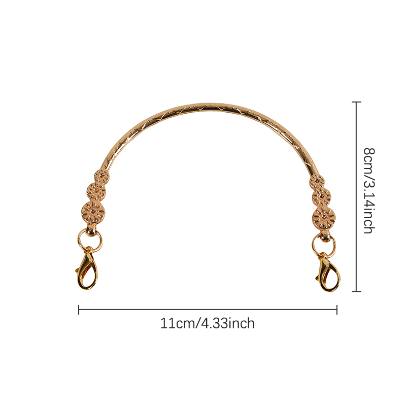 1Pc 11Cm Metalen Tas Frame Voor Handtas Handtas Handtas Handtas Accessoires Diy Tas Gesp Ronde Metalen Tas Handvatten Tassen Hardware