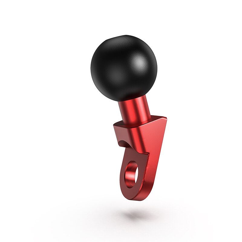 Rearview mirror mobile phone holder bracket Motorcycle Mirror Frame Base Mount with 9mm Hole and 1 Ball Head for B-272U: Red Color