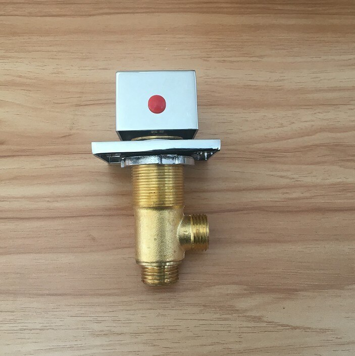 Mttuzk firkantet håndtag messing switch ventil til jacuzzi vandhane bruser mixer bad vandhane kontrolventil split badekar vandhaner: Varm ventil