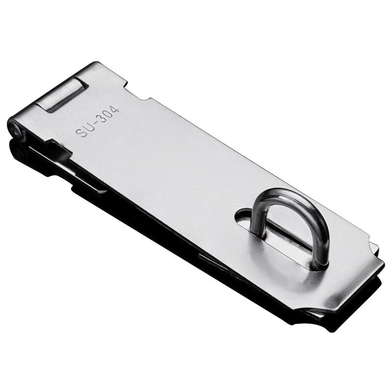 Stainless Steel Cabinet Hasp Padlock Latch Lock Door Hasp Lock Home Hotel Door Security Hardware Gym Locker Wooden Case