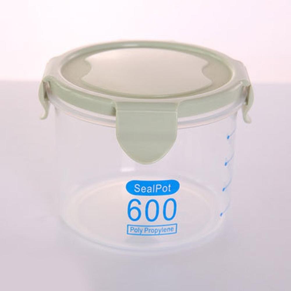 Lata sellada redonda transparente, jarra de vidrio, lata sellada, s, botella para almacenamiento de alimentos: S-Green