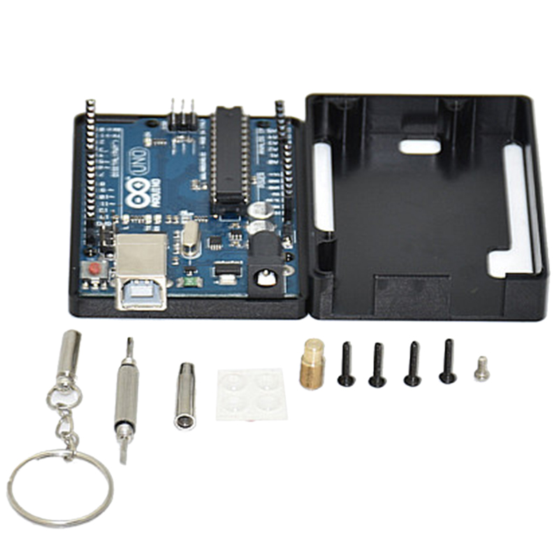 Ultra-Thin CNC Aluminum Case for UNO R3 - Portable Protective Box with GPIO Cable Support: Default Title